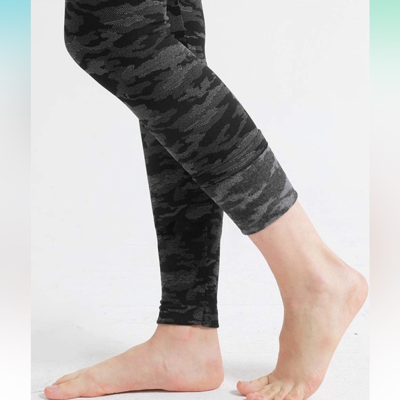 Women's Fleece Lined Leggings Thermal High Waist Tummy Control Yoga Pants L/XL E - Picture 3 of 3